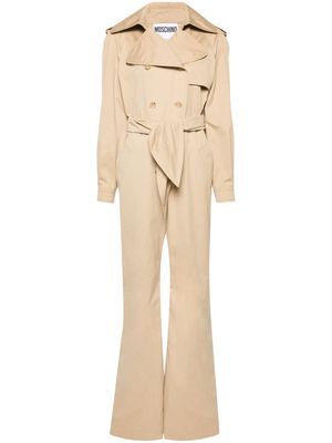 Moschino trench-inspired double-breasted jumpsuit - Neutrals
