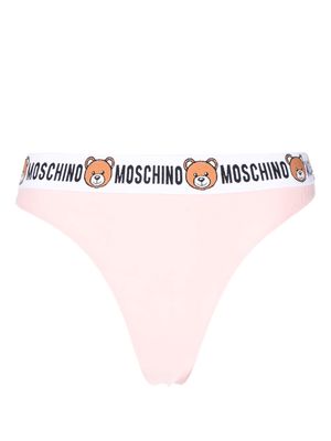 Moschino two-pack logo tape thongs - Pink