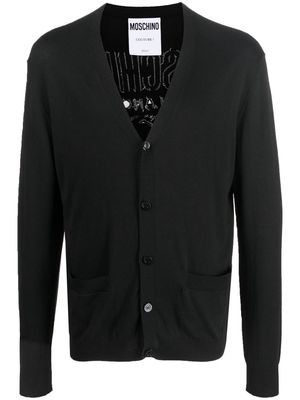 Moschino V-neck knitted cardigan - Black