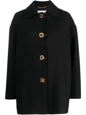 Moschino virgin wool-blend coat - Black
