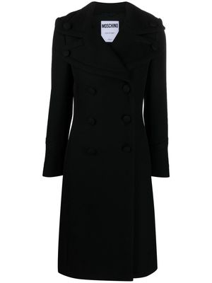 Moschino wide lapels double-breasted coat - Black