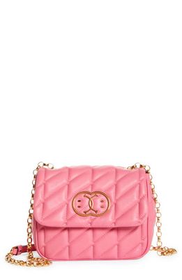 Moschino x Smiley Double Smiley Quilted Crossbody Bag in Violet