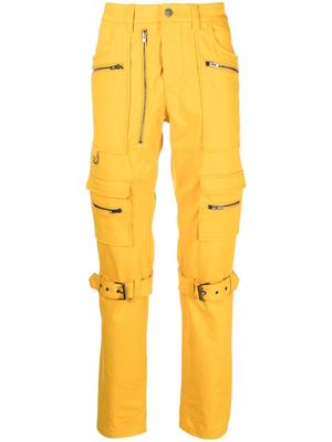 Moschino zip-detail fitted trousers - Yellow