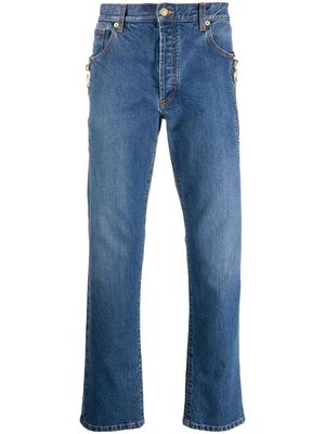 Moschino zip-detail straight-leg jeans - Blue