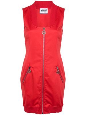 Moschino zip-up mini dress - Red
