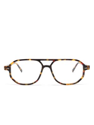 Moscot pilot-frame glasses - Brown