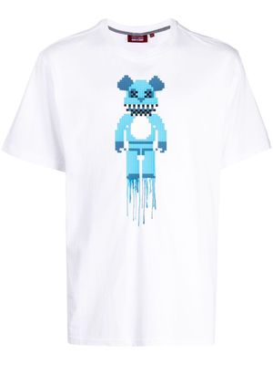 Mostly Heard Rarely Seen 8-Bit Blue Bear graphic-print T-Shirt - White
