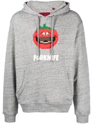 Mostly Heard Rarely Seen 8-Bit Forknife pullover hoodie - Grey