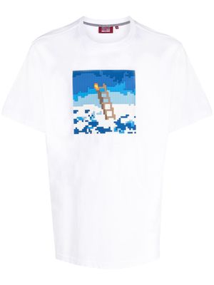 Mostly Heard Rarely Seen 8-Bit Highest Up Here cotton T-Shirt - White