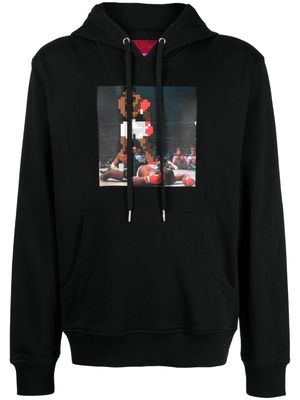 Mostly Heard Rarely Seen 8-Bit Knockout graphic-print cotton hoodie - Black