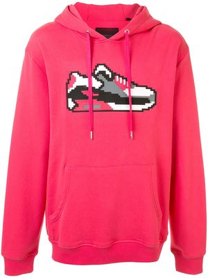 Mostly Heard Rarely Seen 8-Bit low-poly sneaker hoodie - Red
