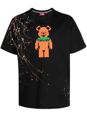 Mostly Heard Rarely Seen 8-Bit Pumpkin Bear cotton T-Shirt - Black