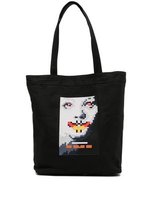 Mostly Heard Rarely Seen 8-Bit Silence cotton tote bag - Black