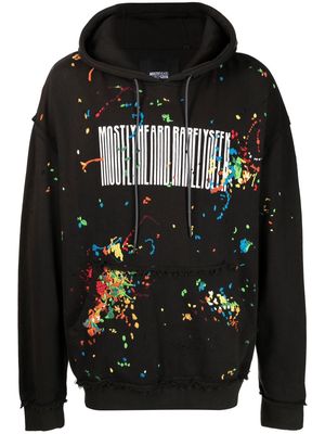 Mostly Heard Rarely Seen Barcode cotton hoodie - Black