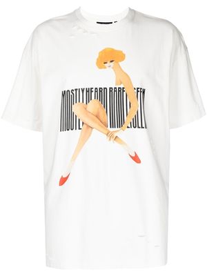 Mostly Heard Rarely Seen Barcode Woman cotton T-shirt - White