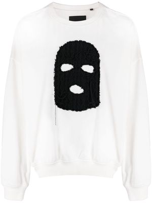 Mostly Heard Rarely Seen brushed graphic-print cotton sweatshirt - White
