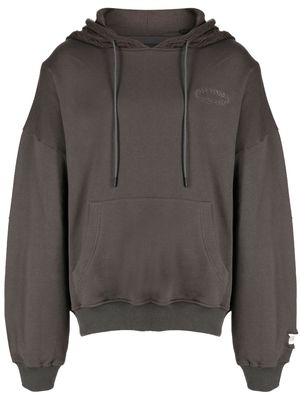 Mostly Heard Rarely Seen cable-knit cotton hoodie - Grey