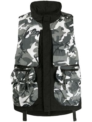 Mostly Heard Rarely Seen camouflage-print layered gilet - Multicolour
