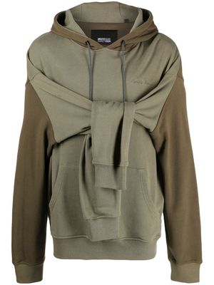 Mostly Heard Rarely Seen double-sleeve layered cotton hoodie - Green