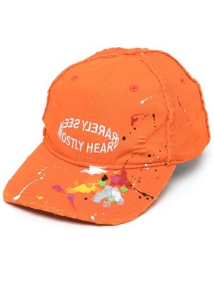Mostly Heard Rarely Seen embroidered-logo dad cap - Orange