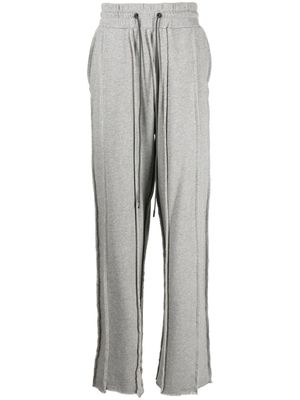 Mostly Heard Rarely Seen exposed-seam cotton track pants - Grey