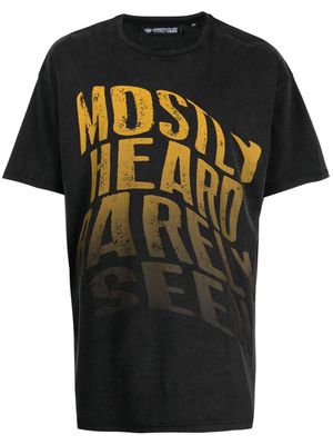 Mostly Heard Rarely Seen Faded Warped cotton T-shirt - Black