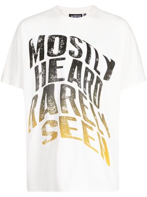 Mostly Heard Rarely Seen Faded Warped cotton T-shirt - White
