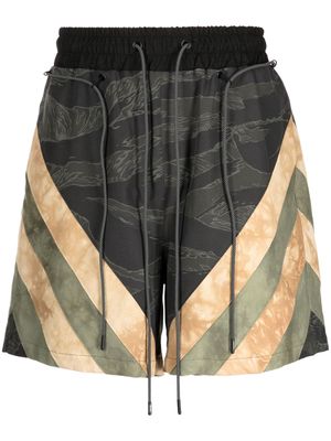 Mostly Heard Rarely Seen graphic-print cotton track shorts - Multicolour