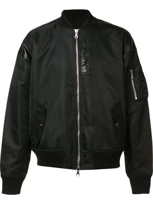 Mostly Heard Rarely Seen leather detailing bomber jacket - Black