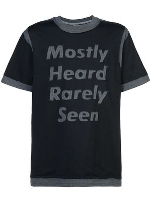 Mostly Heard Rarely Seen logo patch T-shirt - Black