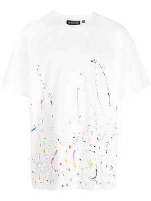 Mostly Heard Rarely Seen paint splatter cotton T-shirt - White