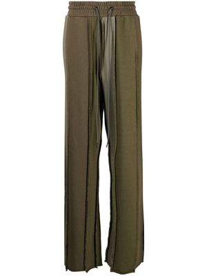 Mostly Heard Rarely Seen panelled cotton track pants - Green