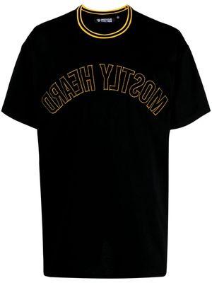 Mostly Heard Rarely Seen Varsity logo-embroidered cotton T-shirt - Black