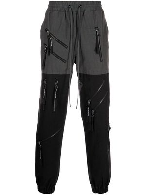Mostly Heard Rarely Seen zip-detail tapered trousers - Black