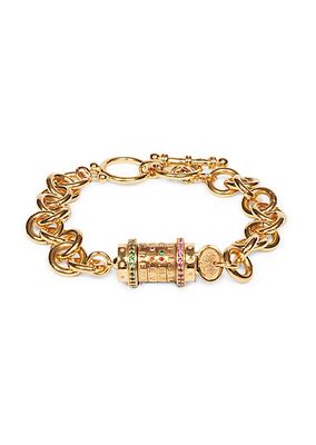 Mot De Passe 18K-Gold-Plated & Zircon Chain Bracelet