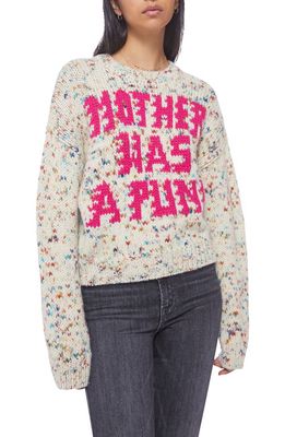 MOTHER Confetti Alpaca Blend Graphic Sweater in Mother Was A Punk Sweater