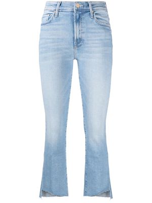 MOTHER Insider high-rise cropped jeans - Blue
