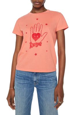 MOTHER Itty Bitty Goodie Goodie Destroyed Cotton Tee in Seeing Love