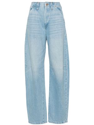MOTHER Kegger high-waisted wide-leg jeans - Blue
