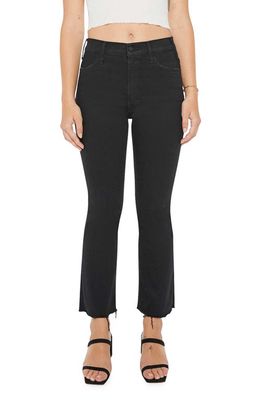 MOTHER Lil' Hustler High Waist Frayed Hem Ankle Bootcut Jeans in Not Guilty