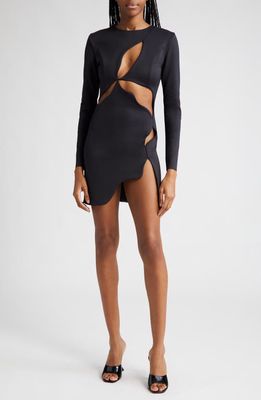 Mother of All Ariel Long Sleeve Minidress in Black