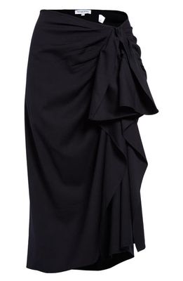 Mother of All Colette Woven Skirt in Navy Blue