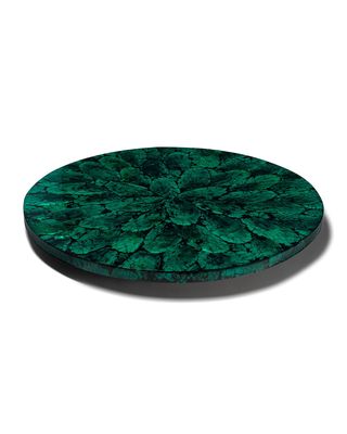 Mother of Pearl Revolving Tray, Green