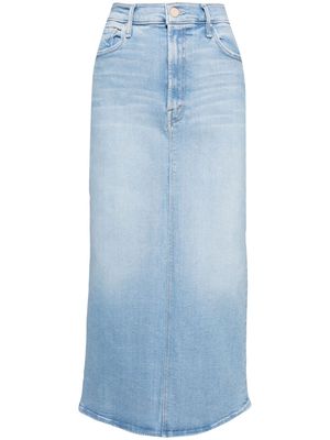 MOTHER Pusher high-rise midi skirt - Blue