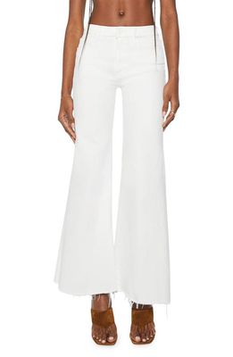 MOTHER Roller Frayed Hem Wide Leg Jeans in Fairest Of Them All