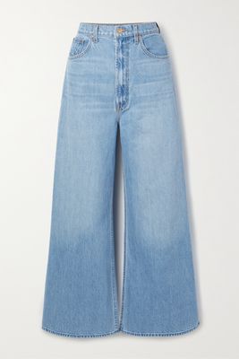 Mother - Snacks! High-rise Wide-leg Jeans - Blue