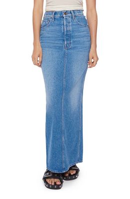MOTHER The Candy Stick Denim Maxi Skirt in Dine N Dash