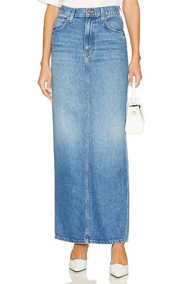 MOTHER The Candy Stick Skirt in Denim-Light