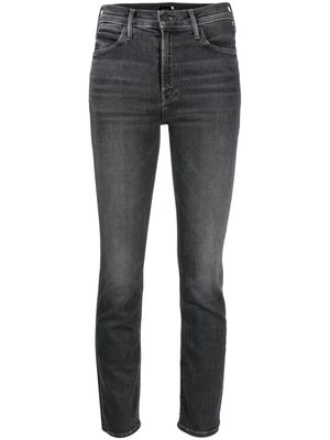 MOTHER The Dazzler mid-rise straight-leg jeans - Grey
