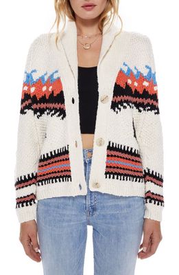 MOTHER The De Gaulle Shawl Collar Cardigan in Two Birds One Stone
